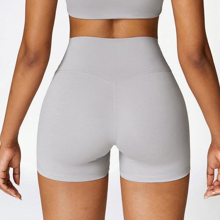 Buddha Stones Jednolity Kolor Krótki Top z Wysokim Stanem Szorty Sportowe Fitness Siłownia Joga Stroje - image 36