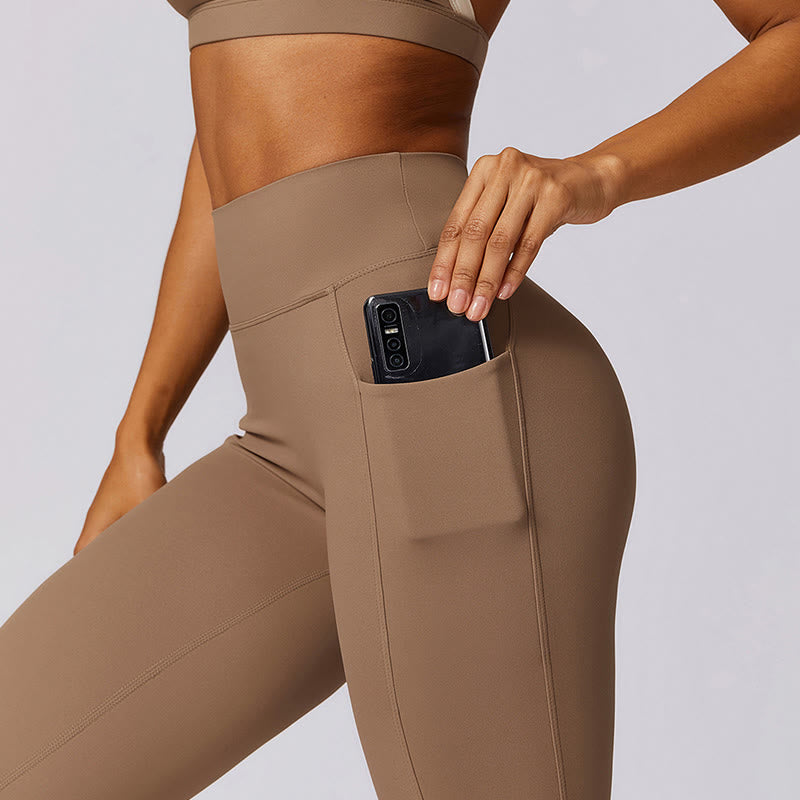 Buddha Stones Jednokolorowy biustonosz z dekoltem halter Długi rękaw Crop Tank Top Spodnie Sport Fitness Siłownia Joga Stroje