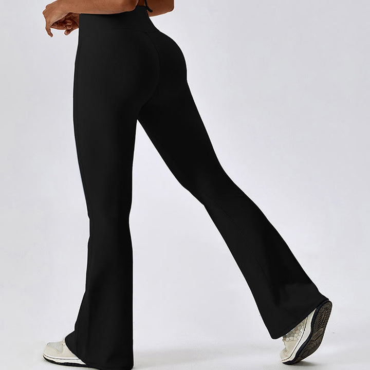 Buddha Stones Bez Rękawów Crop Tank Top Rozkloszowane Spodnie Sport Fitness Joga