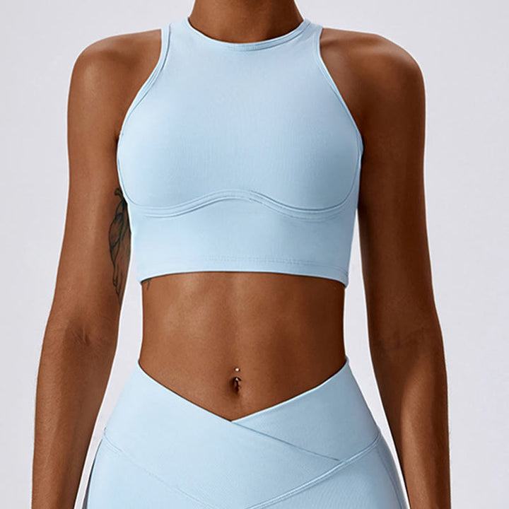 Buddha Stones Bez Rękawów Crop Tank Top Rozkloszowane Spodnie Sport Fitness Joga