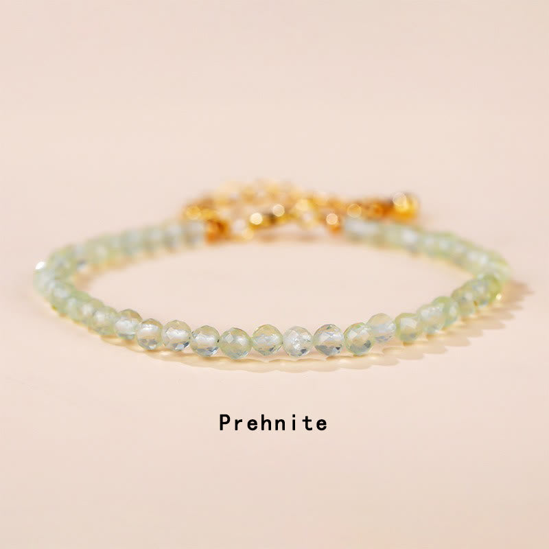 Buddha Stones Kwarc truskawkowy Prehnit Peridot Lazuryt Różowy kryształ Turmalin Uzdrawiająca bransoletka łańcuchowa