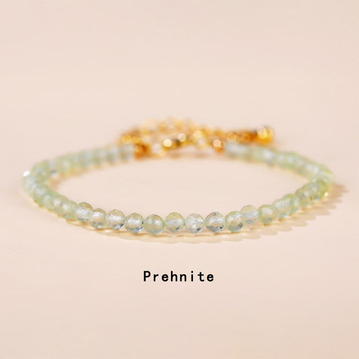 Buddha Stones Kwarc truskawkowy Prehnit Peridot Lazuryt Różowy kryształ Turmalin Uzdrawiająca bransoletka łańcuchowa