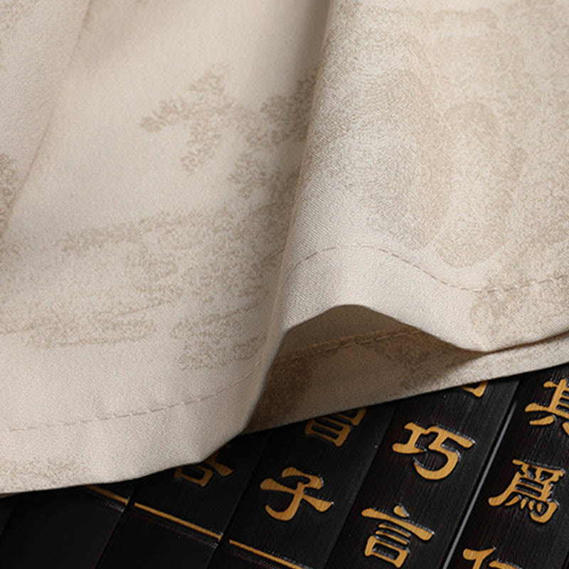 Buddha Stones Drzewa Tang Strój Hanfu Tradycyjny Mundur Krótki Rękaw Top Spodnie Odzież Męski Zestaw - image 9