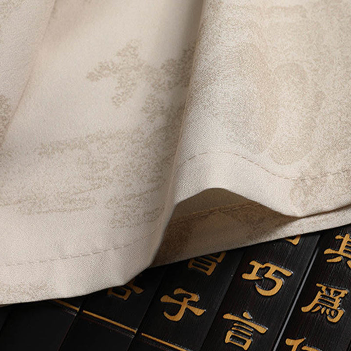 Buddha Stones Drzewa Tang Strój Hanfu Tradycyjny Mundur Krótki Rękaw Top Spodnie Odzież Męski Zestaw - image 9