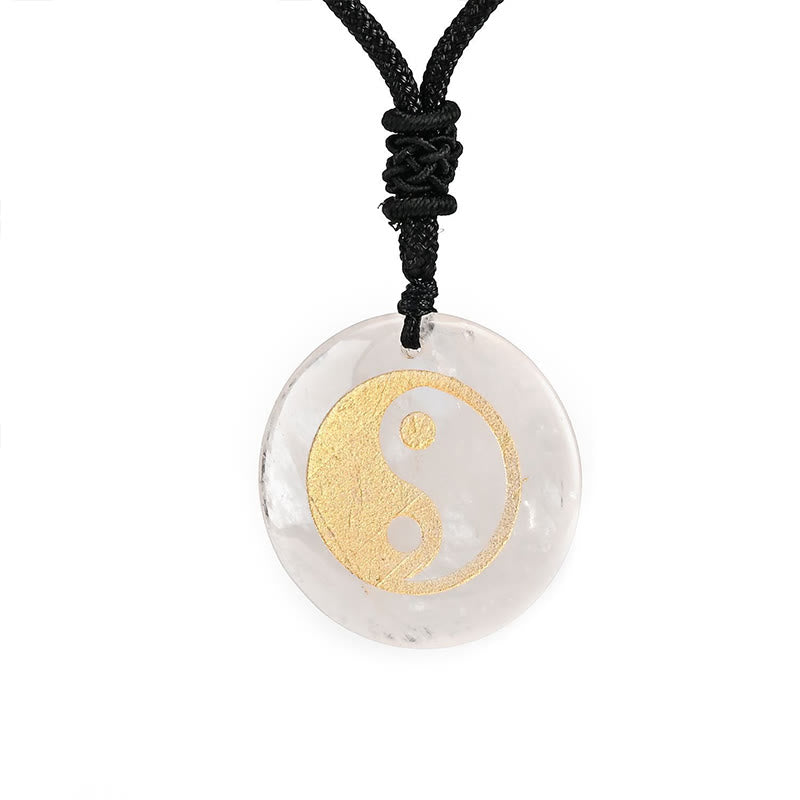 Buddha Stones Różne Kryształy Ametyst Tygrysie Oko Zielony Awenturyn Yin Yang Duchowy Naszyjnik Wisiorek