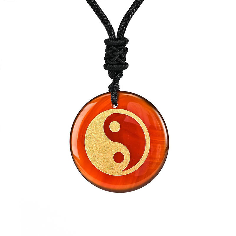 Buddha Stones Różne Kryształy Ametyst Tygrysie Oko Zielony Awenturyn Yin Yang Duchowy Naszyjnik Wisiorek