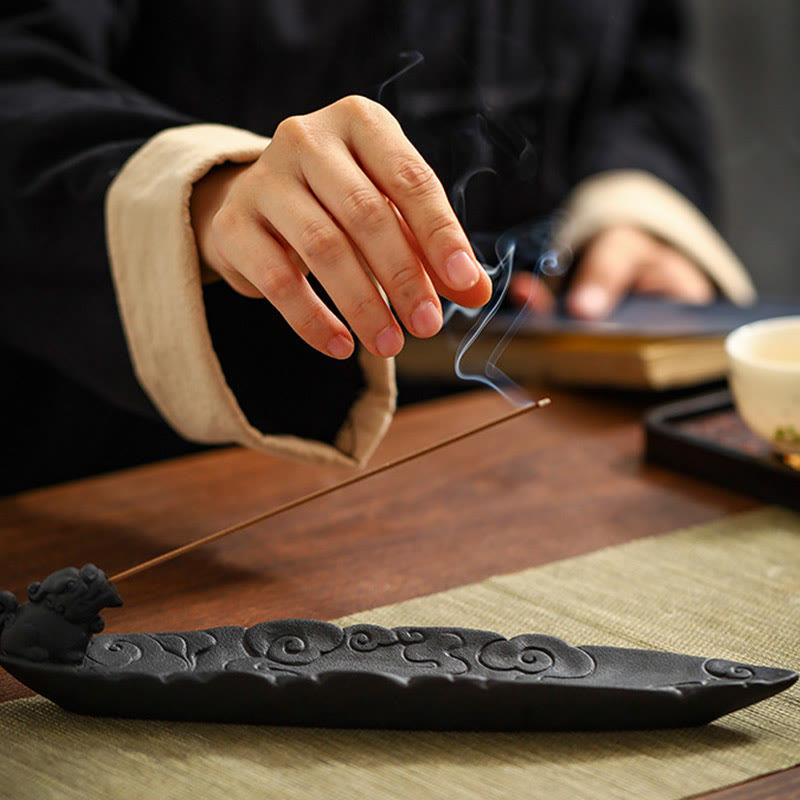 Buddha Stones , Pomyślne Chmury, PiXiu Uzdrawiająca Ceramiczna Kadzielnica w Pałeczkach, Dekoracja