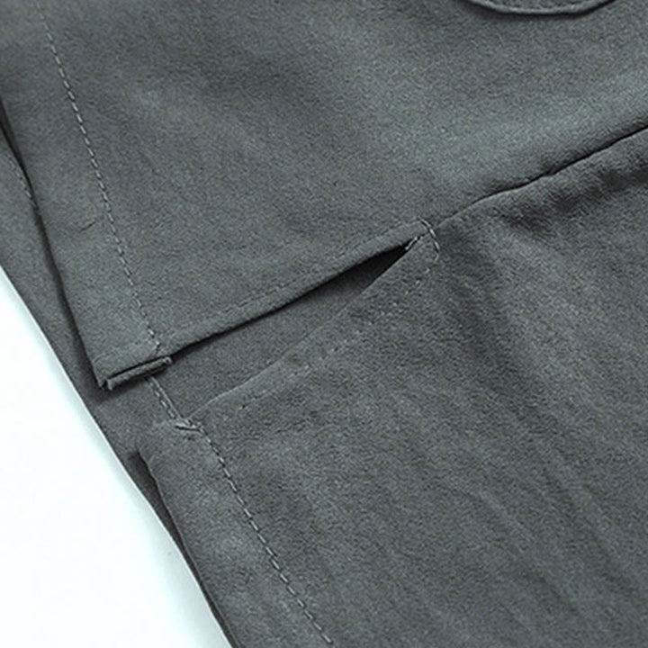 Buddha Stones Smok Fu Charakter Tang Garnitur Tradycyjny Krótki Rękaw Koszula Szerokie Spodnie Odzież Męski Zestaw - image 9