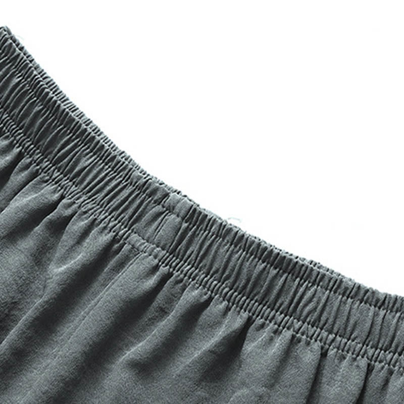 Buddha Stones Smok Fu Charakter Tang Garnitur Tradycyjny Krótki Rękaw Koszula Szerokie Spodnie Odzież Męski Zestaw - image 11