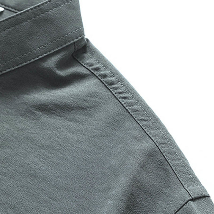 Buddha Stones Smok Fu Charakter Tang Garnitur Tradycyjny Krótki Rękaw Koszula Szerokie Spodnie Odzież Męski Zestaw - image 4