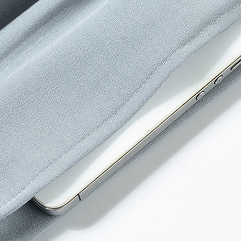 Buddha Stones Fu Haftowany Strój Tang Tradycyjny Żabka-Guzik Krótki Rękaw Spodnie Odzież Męski Zestaw