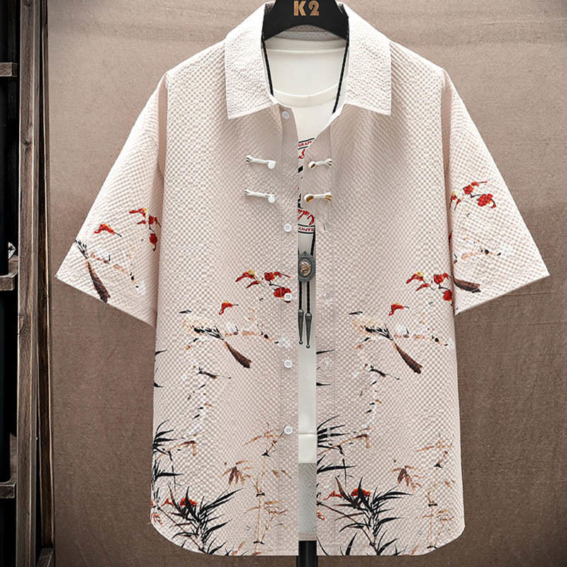 Buddha Stones Krajobraz Kokosy Drzewa Sroka Wzór Krótki Rękaw Szorty Męskie Zestaw - image 15