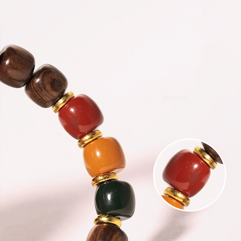 Bransoletka Buddha Stones Ebony Wood Rosewood Peace Balance