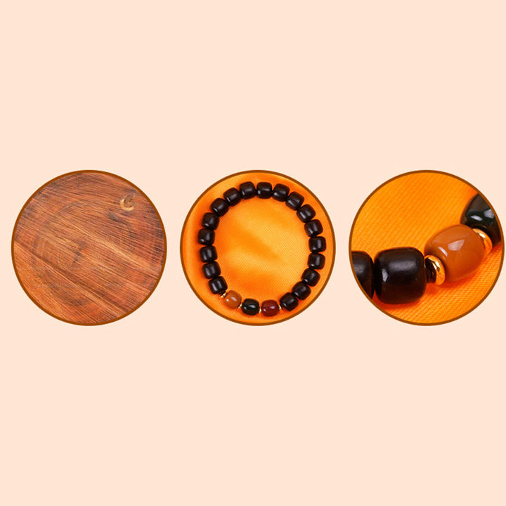 Bransoletka Buddha Stones Ebony Wood Rosewood Peace Balance