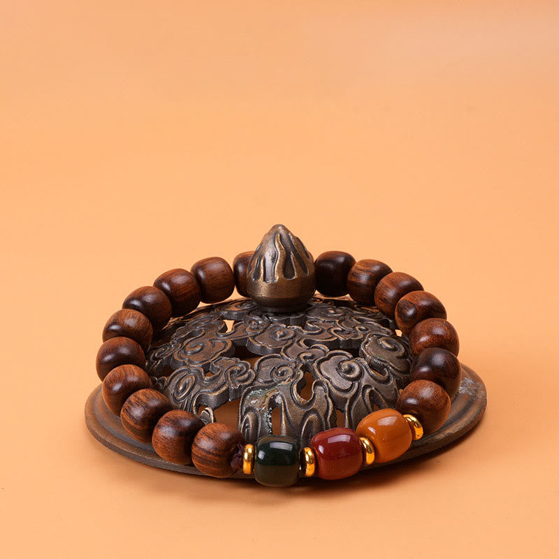 Bransoletka Buddha Stones Ebony Wood Rosewood Peace Balance