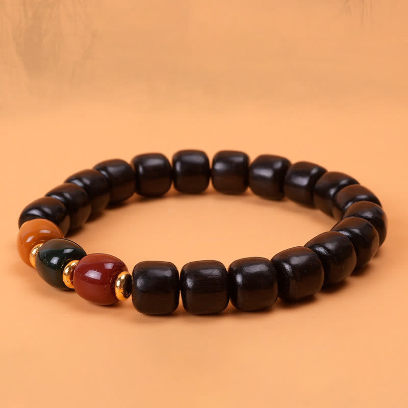 Bransoletka Buddha Stones Ebony Wood Rosewood Peace Balance