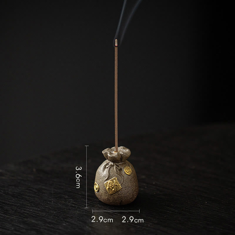 Buddha Stones Mała Miska Skarbów Szczęśliwa Torba Taca Bagua Uzdrawiająca Ceramiczna Kadzielnica Dekoracja