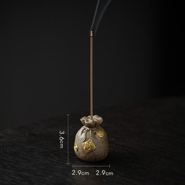 Buddha Stones Mała Miska Skarbów Szczęśliwa Torba Taca Bagua Uzdrawiająca Ceramiczna Kadzielnica Dekoracja