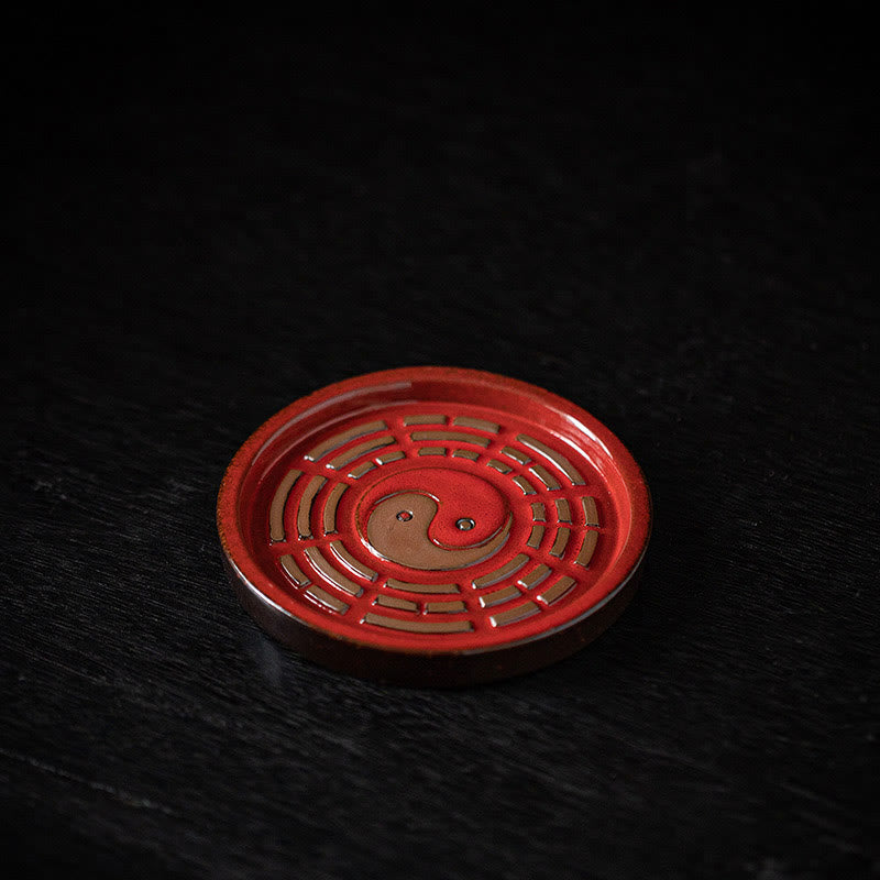 Buddha Stones Mała Miska Skarbów Szczęśliwa Torba Taca Bagua Uzdrawiająca Ceramiczna Kadzielnica Dekoracja