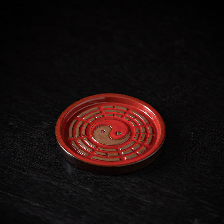 Buddha Stones Mała Miska Skarbów Szczęśliwa Torba Taca Bagua Uzdrawiająca Ceramiczna Kadzielnica Dekoracja