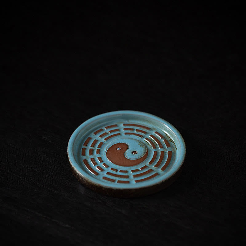 Buddha Stones Mała Miska Skarbów Szczęśliwa Torba Taca Bagua Uzdrawiająca Ceramiczna Kadzielnica Dekoracja