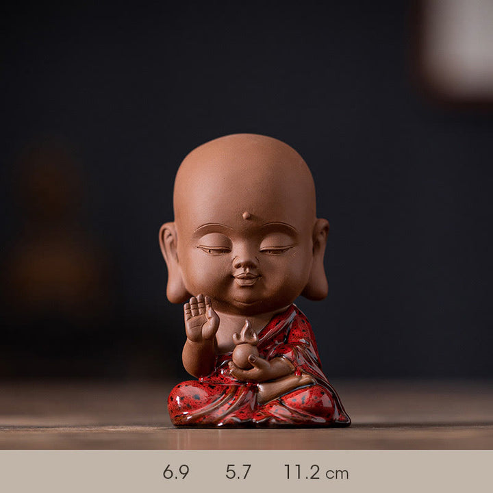 Buddha Stones Mini Gautama budda siakjamuni Kwan Yin Avalokitesvara Ksitigarbha spokój ceramiczna dekoracja biurka