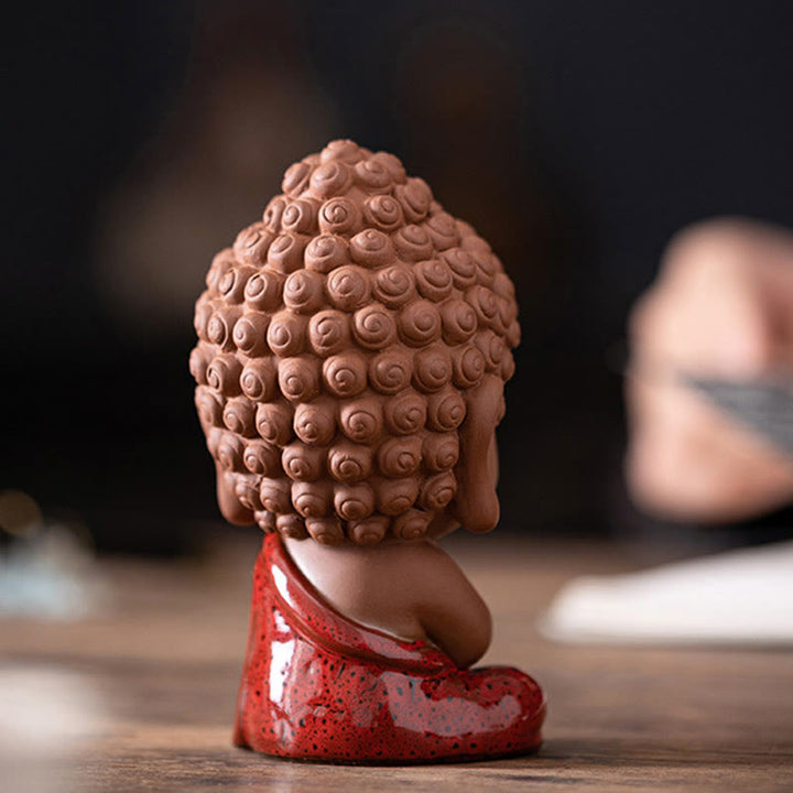 Buddha Stones Mini Gautama budda siakjamuni Kwan Yin Avalokitesvara Ksitigarbha spokój ceramiczna dekoracja biurka