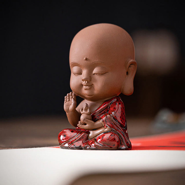 Buddha Stones Mini Gautama budda siakjamuni Kwan Yin Avalokitesvara Ksitigarbha spokój ceramiczna dekoracja biurka