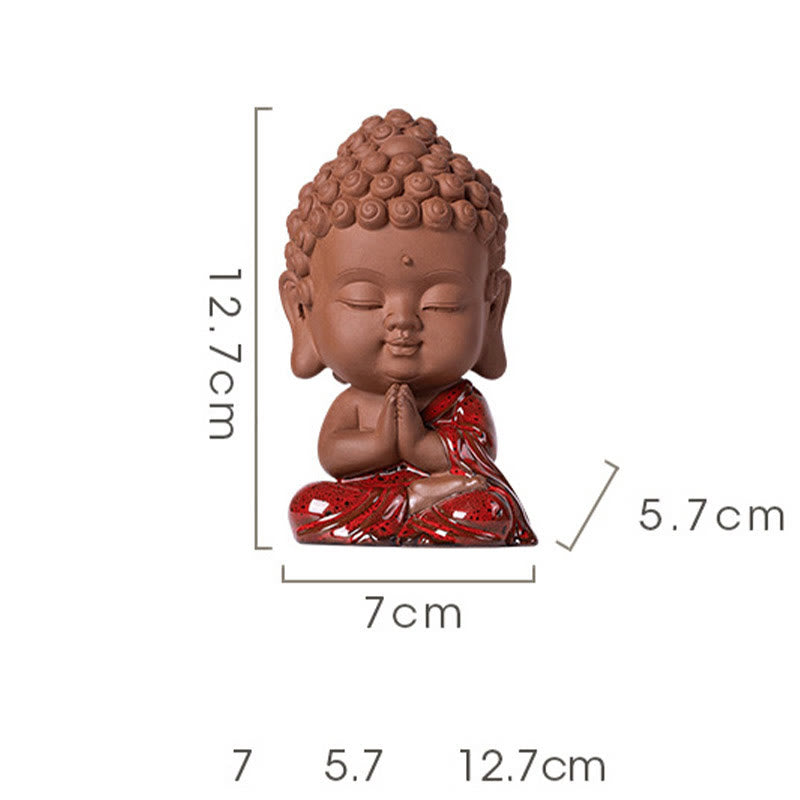 Buddha Stones Mini Gautama budda siakjamuni Kwan Yin Avalokitesvara Ksitigarbha spokój ceramiczna dekoracja biurka