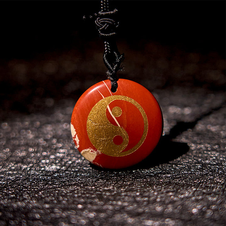 Buddha Stones Różne Kryształy Ametyst Tygrysie Oko Zielony Awenturyn Yin Yang Duchowy Naszyjnik Wisiorek