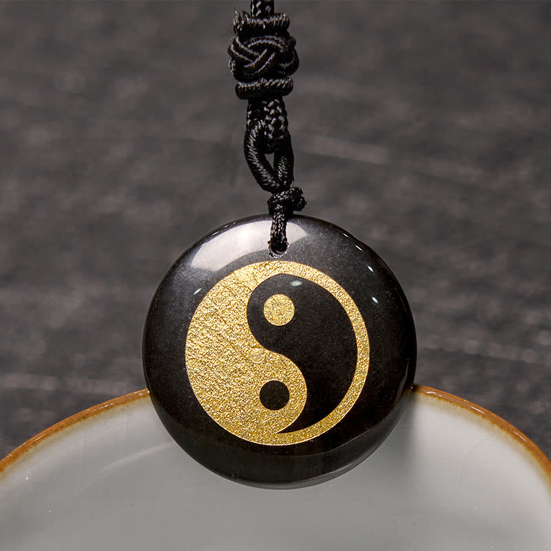 Buddha Stones Różne Kryształy Ametyst Tygrysie Oko Zielony Awenturyn Yin Yang Duchowy Naszyjnik Wisiorek