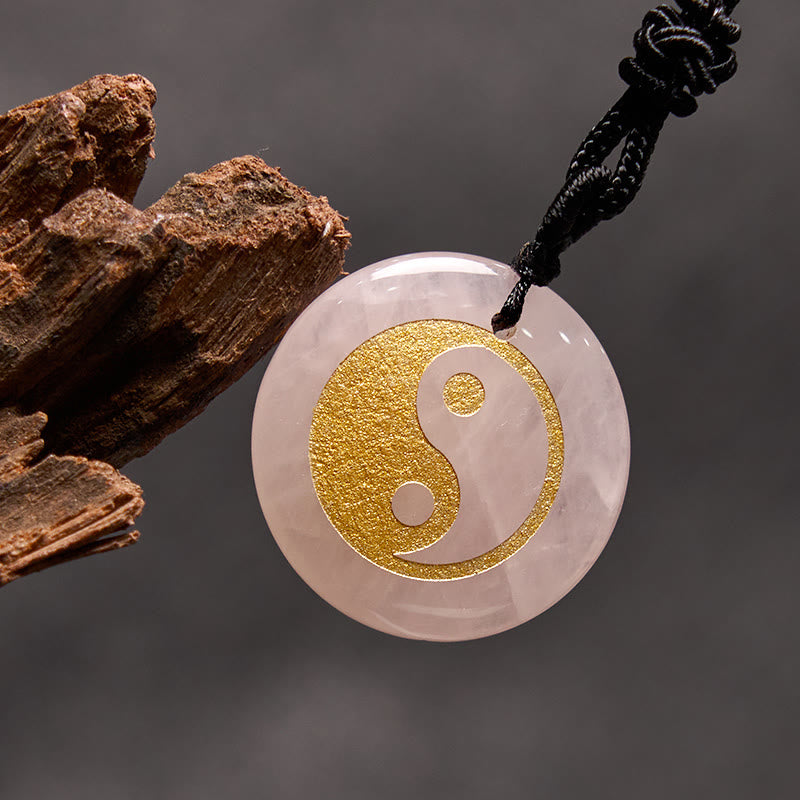 Buddha Stones Różne Kryształy Ametyst Tygrysie Oko Zielony Awenturyn Yin Yang Duchowy Naszyjnik Wisiorek