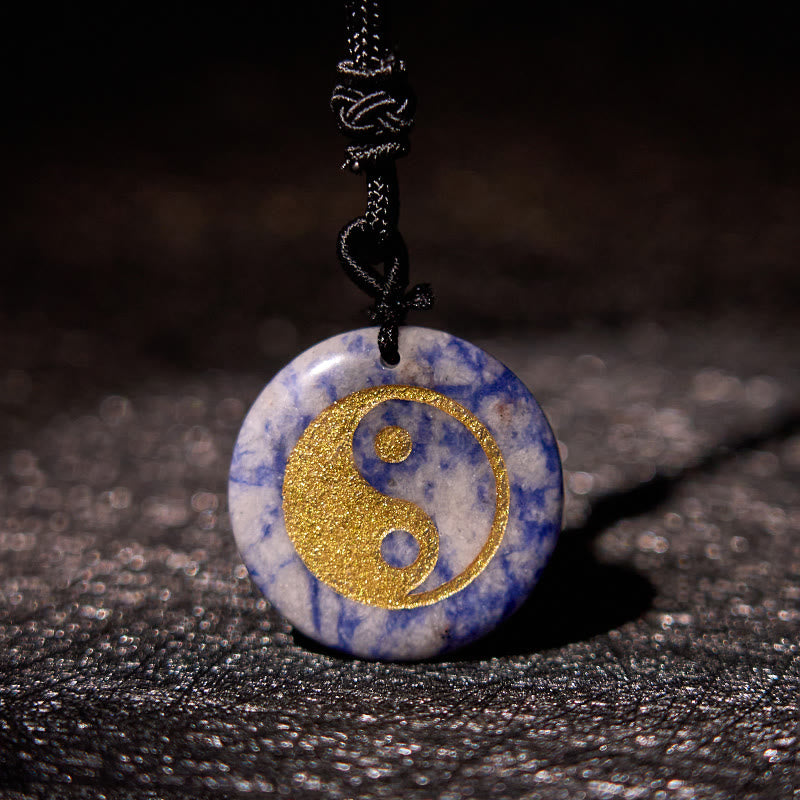 Buddha Stones Różne Kryształy Ametyst Tygrysie Oko Zielony Awenturyn Yin Yang Duchowy Naszyjnik Wisiorek