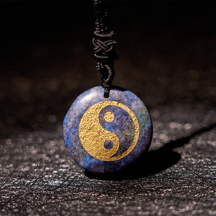 Buddha Stones Różne Kryształy Ametyst Tygrysie Oko Zielony Awenturyn Yin Yang Duchowy Naszyjnik Wisiorek