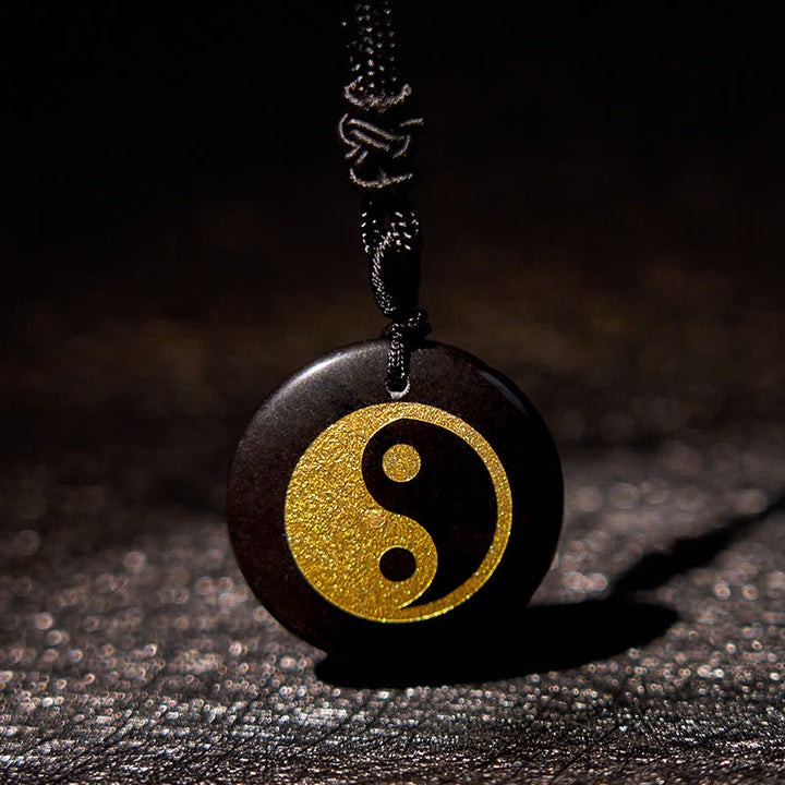 Buddha Stones Różne Kryształy Ametyst Tygrysie Oko Zielony Awenturyn Yin Yang Duchowy Naszyjnik Wisiorek