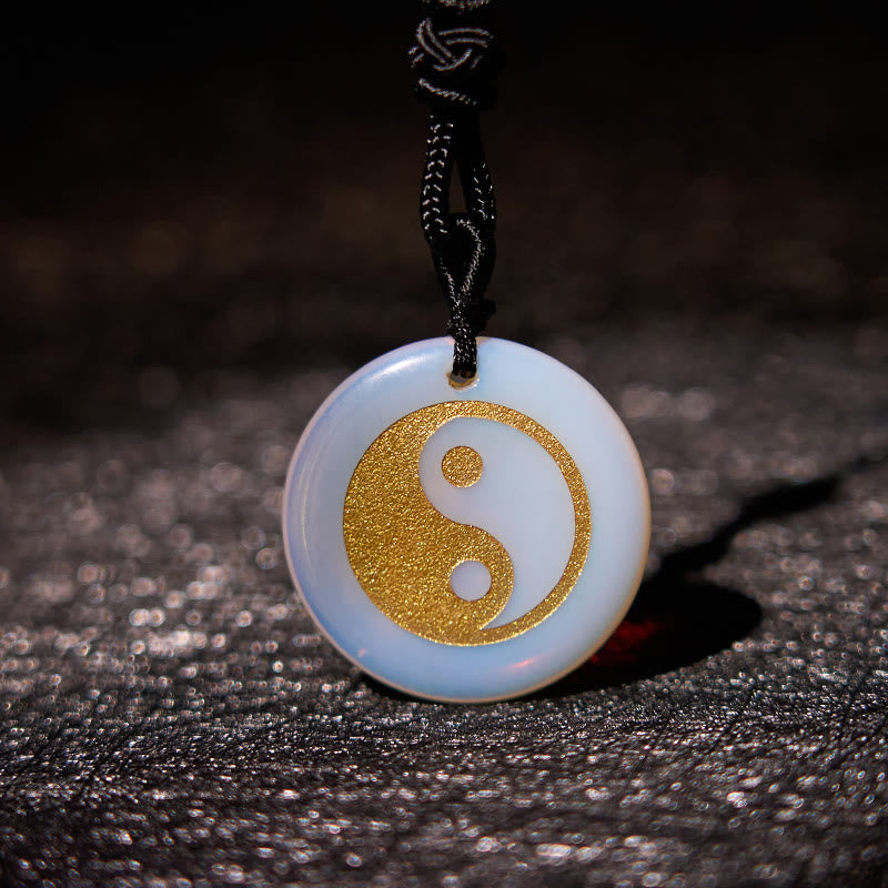 Buddha Stones Różne Kryształy Ametyst Tygrysie Oko Zielony Awenturyn Yin Yang Duchowy Naszyjnik Wisiorek