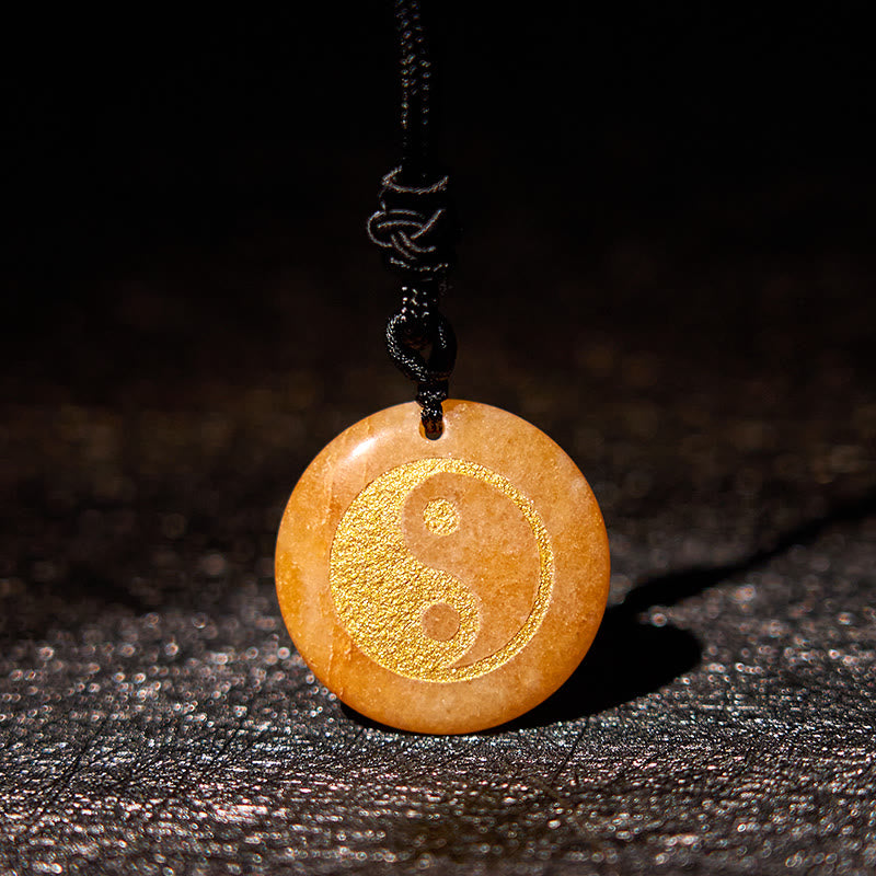 Buddha Stones Różne Kryształy Ametyst Tygrysie Oko Zielony Awenturyn Yin Yang Duchowy Naszyjnik Wisiorek