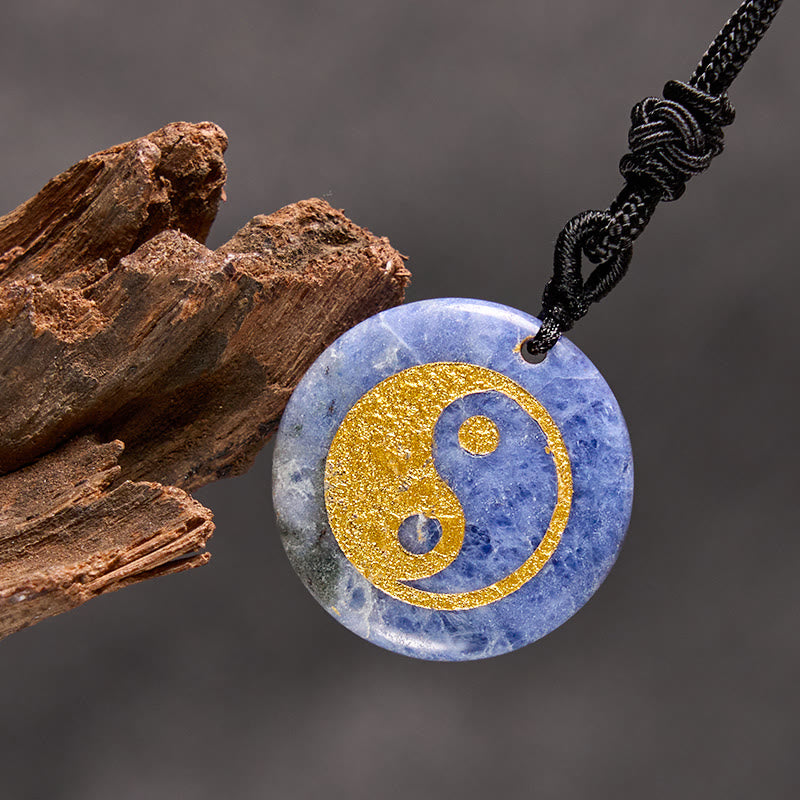 Buddha Stones Różne Kryształy Ametyst Tygrysie Oko Zielony Awenturyn Yin Yang Duchowy Naszyjnik Wisiorek