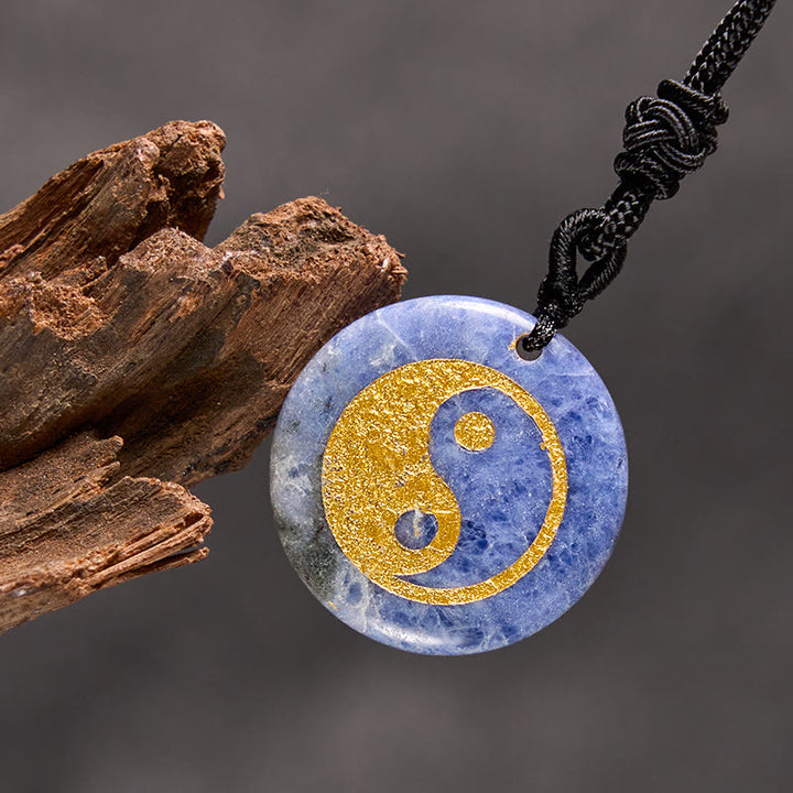 Buddha Stones Różne Kryształy Ametyst Tygrysie Oko Zielony Awenturyn Yin Yang Duchowy Naszyjnik Wisiorek