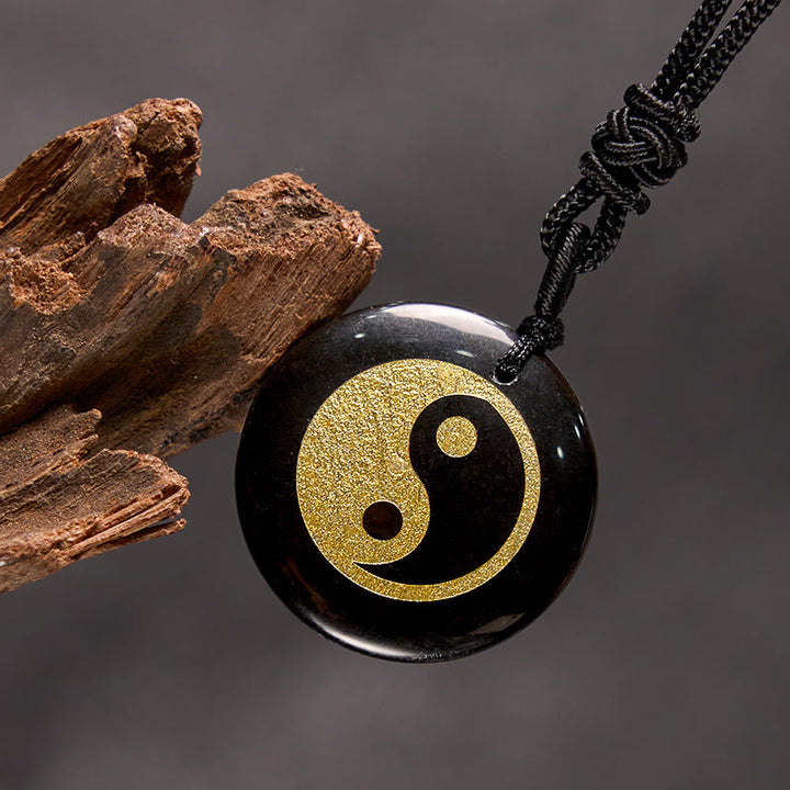 Buddha Stones Różne Kryształy Ametyst Tygrysie Oko Zielony Awenturyn Yin Yang Duchowy Naszyjnik Wisiorek