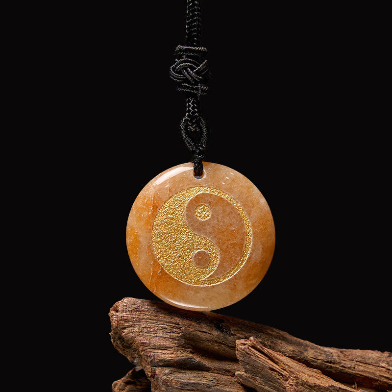 Buddha Stones Różne Kryształy Ametyst Tygrysie Oko Zielony Awenturyn Yin Yang Duchowy Naszyjnik Wisiorek