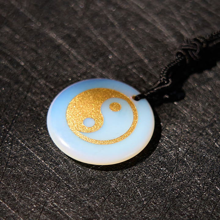 Buddha Stones Różne Kryształy Ametyst Tygrysie Oko Zielony Awenturyn Yin Yang Duchowy Naszyjnik Wisiorek