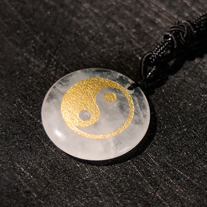 Buddha Stones Różne Kryształy Ametyst Tygrysie Oko Zielony Awenturyn Yin Yang Duchowy Naszyjnik Wisiorek