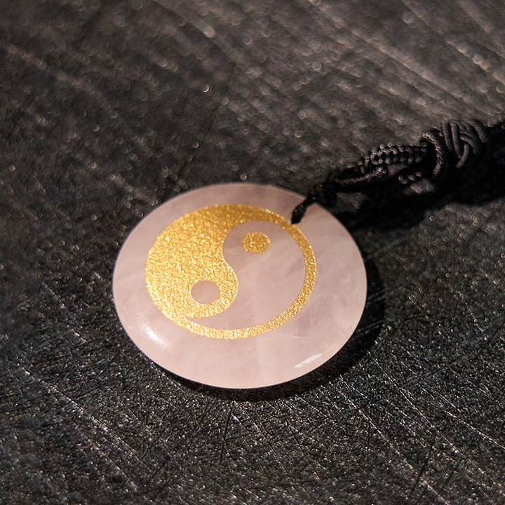 Buddha Stones Różne Kryształy Ametyst Tygrysie Oko Zielony Awenturyn Yin Yang Duchowy Naszyjnik Wisiorek