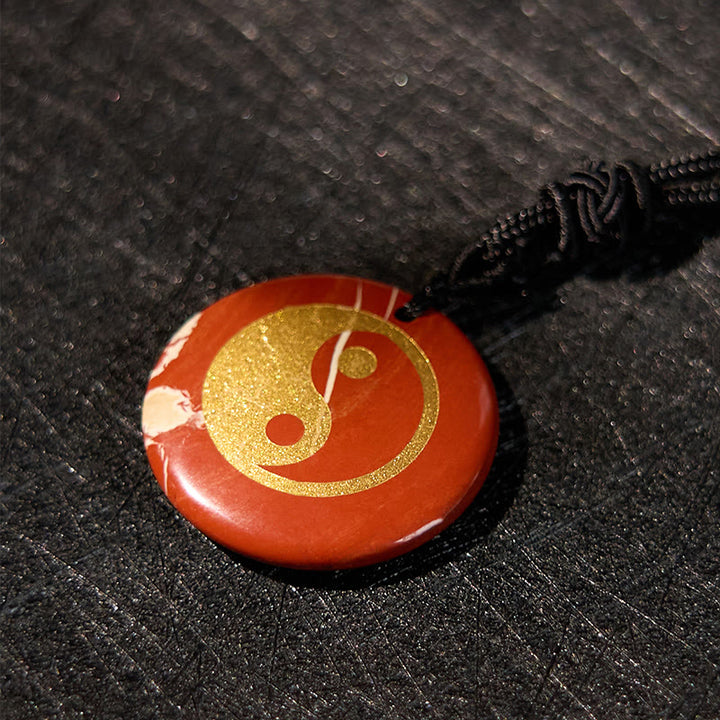 Buddha Stones Różne Kryształy Ametyst Tygrysie Oko Zielony Awenturyn Yin Yang Duchowy Naszyjnik Wisiorek