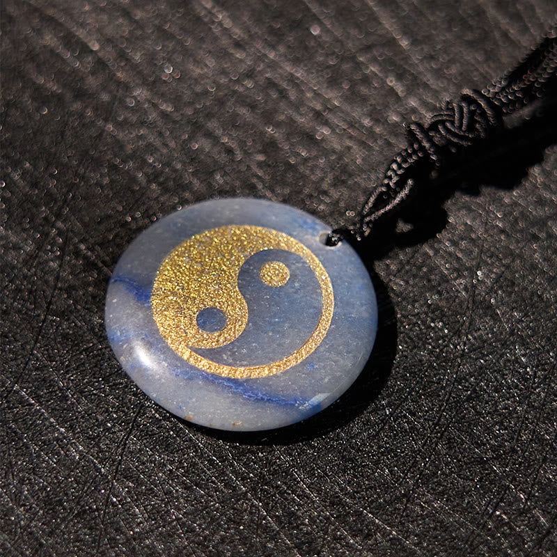 Buddha Stones Różne Kryształy Ametyst Tygrysie Oko Zielony Awenturyn Yin Yang Duchowy Naszyjnik Wisiorek