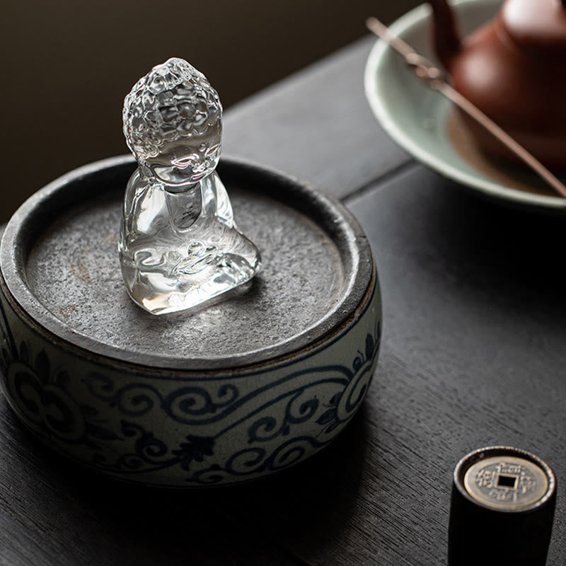 Buddha Stones Mini Tathagata Budda Liuli Serenity Dekoracja biurka