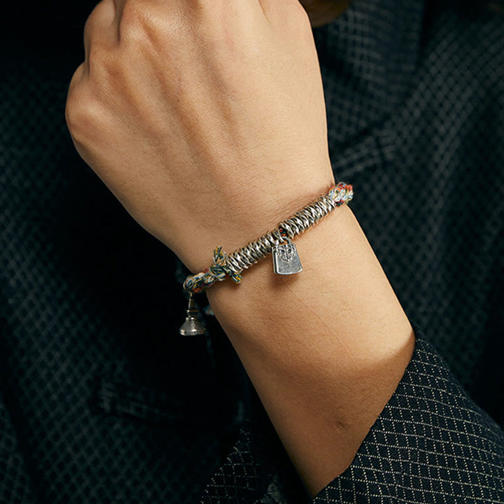 Bransoletka ochronna Buddha Stones 925 Sterling Silver, ręcznie robiona, wielopasmowa - image 10