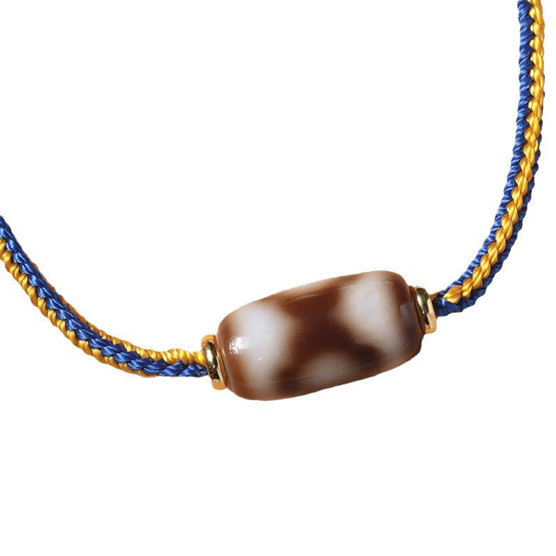 Buddha Stones Tybetańskie Trójoki Dzi Koralik Szczęście Bransoletka Szczęścia