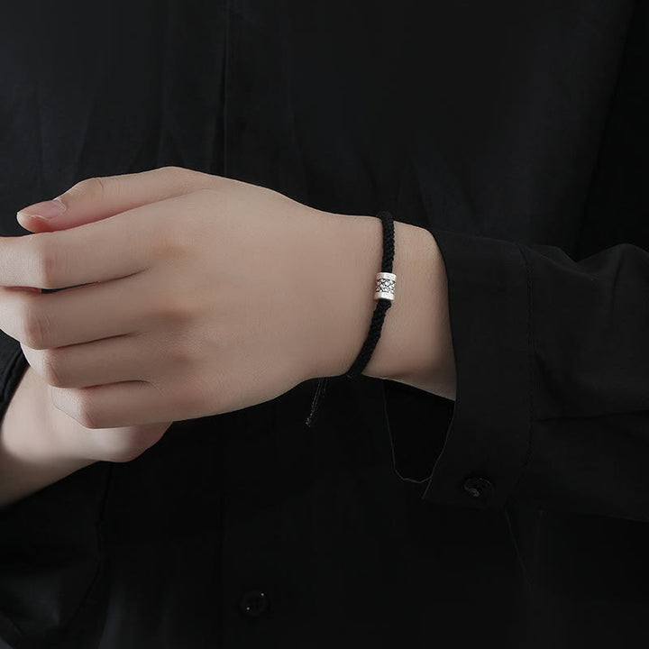 Bransoletka Buddha Stones 999 Sterling Silver Red String Lucky Cloud Strength